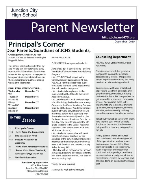 jchsdecembernewsletter-geary-county-schools-usd-475