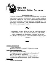 Services Manual - Geary County Schools USD 475