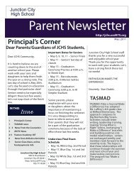 jchsmaynewsletter - Geary County Schools USD 475