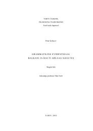 grammatiline evidentsiaal balkani ja balti areaali ... - Tartu Ülikool