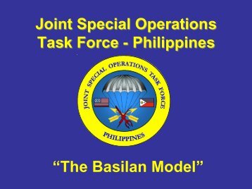 “The Basilan Model” Joint Special Operations Task Force ...
