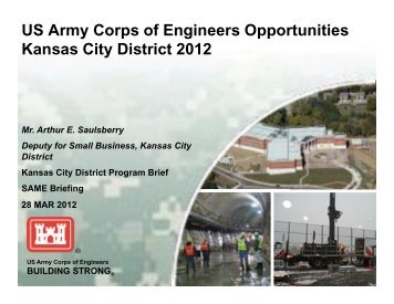 US Army Corps of Engineers Opportunities Kansas City District 2012