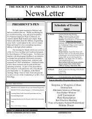 Post Newsletter - Society of American Military Engineers