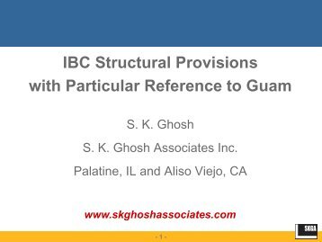 Ghosh Seismic Code Presentation, FEB 2013