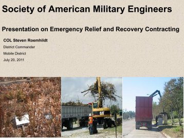 “Debris” ACI Contracts - Society of American Military Engineers