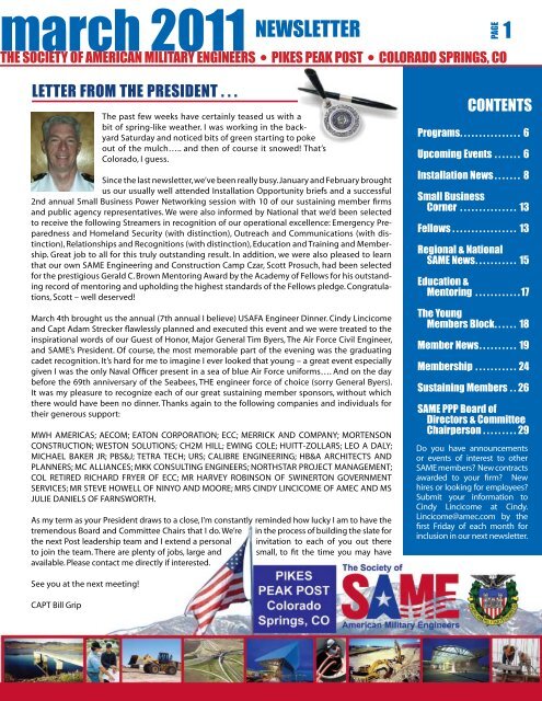 march 2011 NEWSLETTER - Chapter - Society of American Military ...