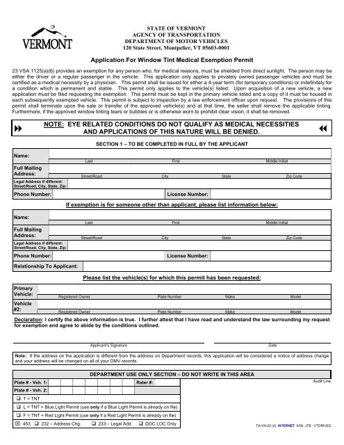 nys tint exemption form