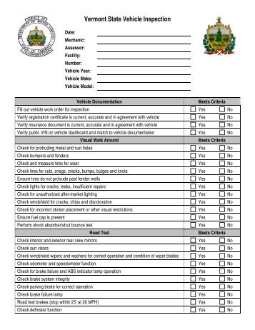 Hawaii Vehicle Inspection Manual