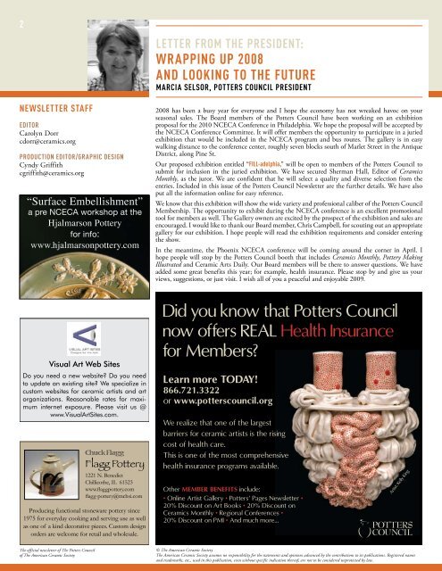 pOTTERs' pAgEsVolume 9 • Issue 1 • 2009 - Ceramic Arts Daily