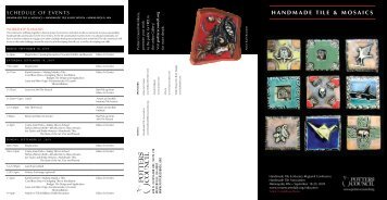 Handmade Tile & Mosaics Registration Brochure - Ceramic Arts Daily