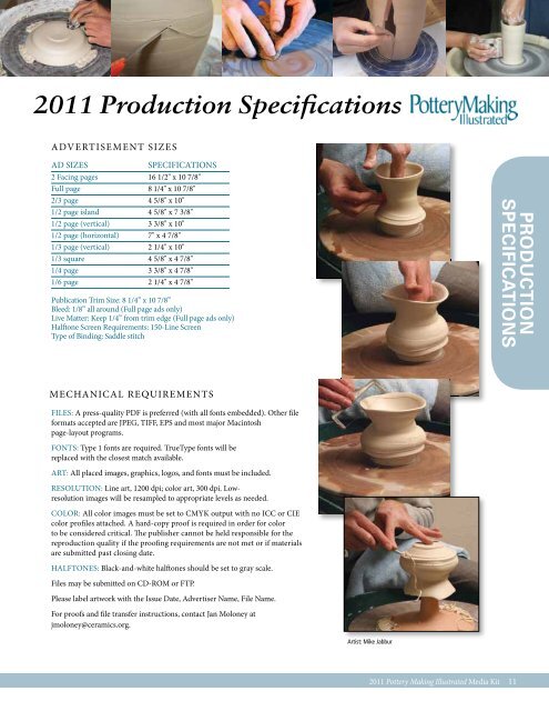 2011 Media Kit - Ceramic Arts Daily