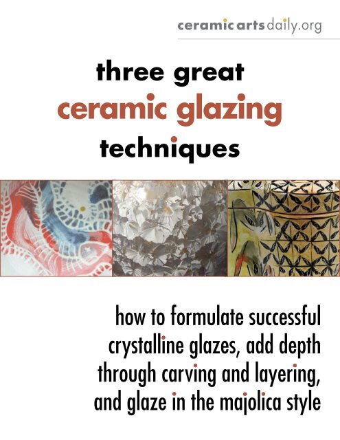 Techniques - Ceramic Arts Daily