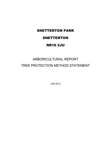 Tree Protection Method Statement