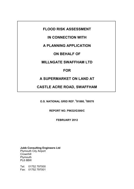 flood risk assessment in connection with a planning - Breckland ...