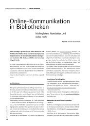 Online-Kommunikation in Bibliotheken - publikationen.bvoe.at
