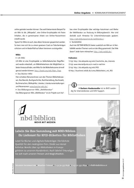 Online-Kommunikation in Bibliotheken - publikationen.bvoe.at