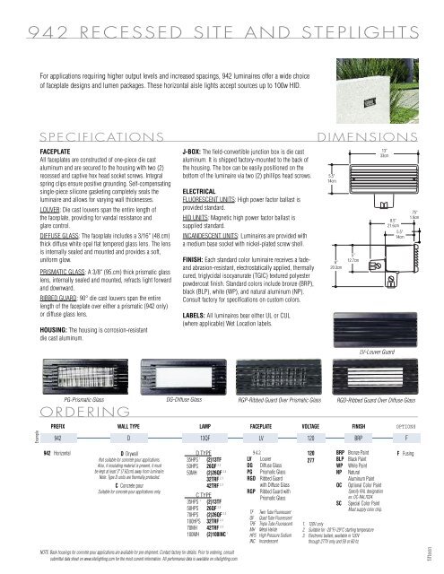 Gardco 94 LINE Step and Aisle Lights Brochure - Gardco Lighting