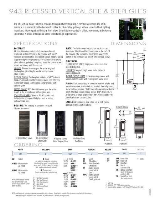 Gardco 94 LINE Step and Aisle Lights Brochure - Gardco Lighting