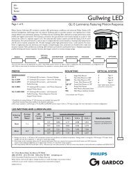 LED Gullwing - GL13 - Submittal Data Sheet - Gardco Lighting