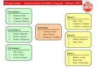 Wuppertaler - Stadtmeisterschaften Doppel / Mixed 2007