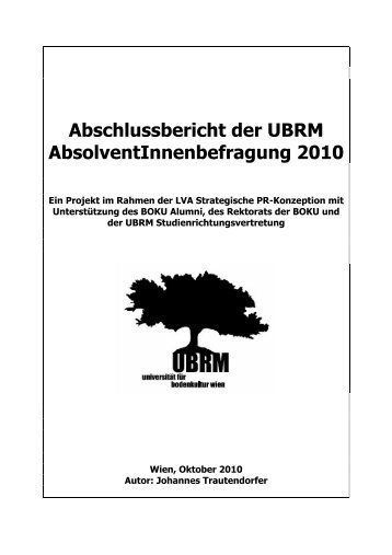 Abschlussbericht der UBRM AbsolventInnenbefragung ... - ÖH Boku