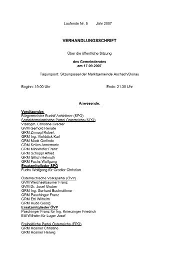 Gemeinderatsprotokoll-2007-17-09 - .PDF - Aschach an der Donau