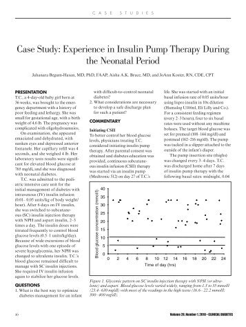 Case Study: Experience in Insulin Pump Therapy During the ...