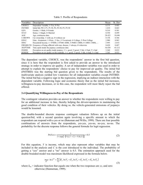 Analysis of Air Pollution Exposure of Individuals in - Clean Air Initiative