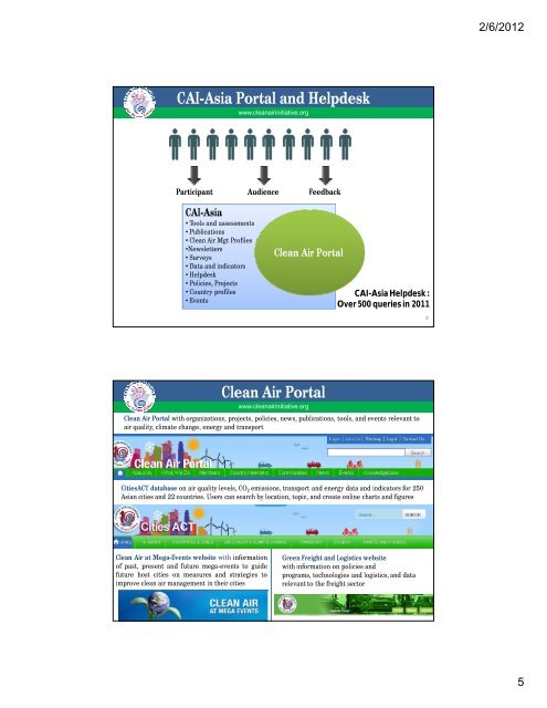 Open-Data for Low Emission Development (in ... - Clean Air Initiative