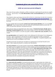 Comment gérer un conseil de classe - page d'accueil de l ...