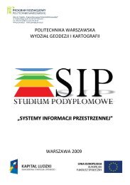 systemy informacji przestrzennej - Politechnika Warszawska