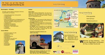 Flyer Seminare auf Burg Hohenberg (PDF)