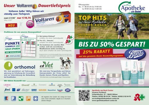 20% Rabatt - Apotheke am Boni-Center Witten