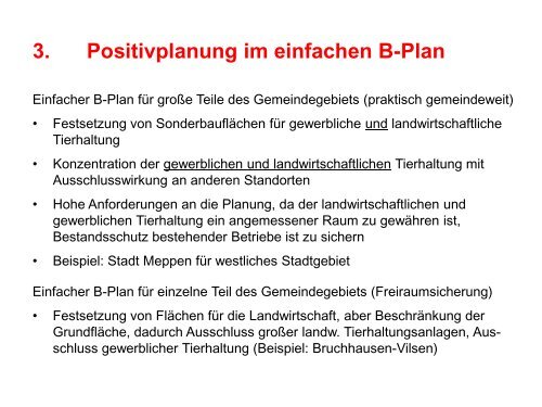 Tierhaltungsanlagen Planungsrechtliche ... - SPD-Baccum