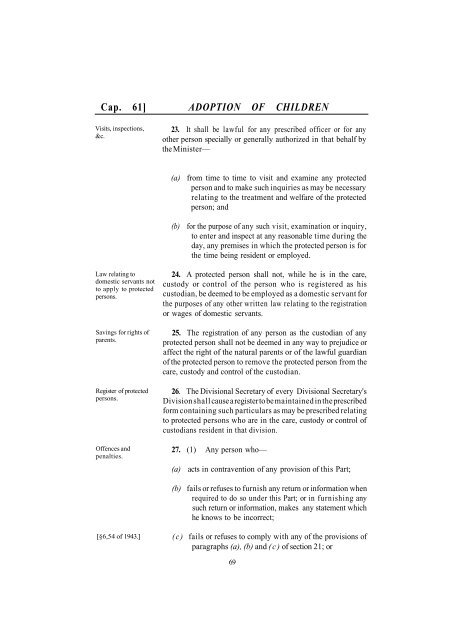 Adoption of Children Ordinance