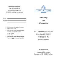 Einladung zum 37. Jour-fixe - Luisenhospital