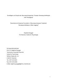 Grundlagen und Empirie der Neuropsychologischen Therapie - GNP