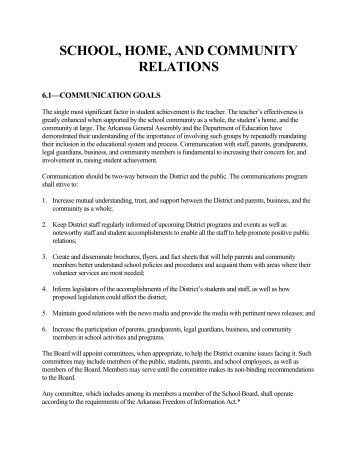 Parent Involvement Policy - Mena School District