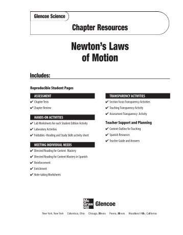 Chapter 23 Resource: Newton's Laws of Motion
