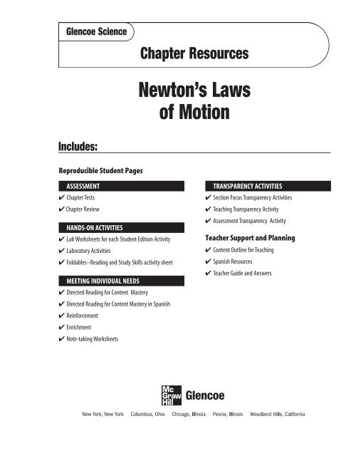 Chapter 23 Resource: Newton's Laws of Motion