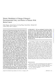 Dietary Modulation of Omega-3/Omega-6 Polyunsaturated Fatty ...