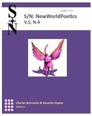 V.I, N.4 (PDF - Electronic Poetry Center