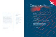 Front Matter (PDF) - Operations Research