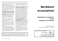 Merkblatt Arzneimittel - Apotheke an der Dahme