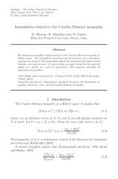 Inequalities related to the Cauchy-Schwarz inequality - Sankhya ...