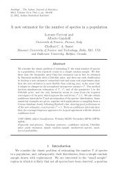 A new estimator for the number of species in a population - Sankhya ...