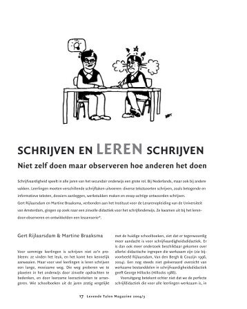 SCHRIJVEN EN LEREN SCHRIJVEN - ILO