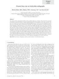 Frontal sinus size on facial plain radiographs - Journal of ...