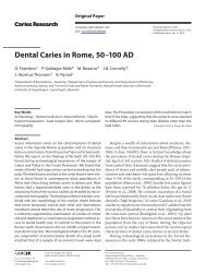 Dental Caries in Rome, 50-100 AD - STARPLAN