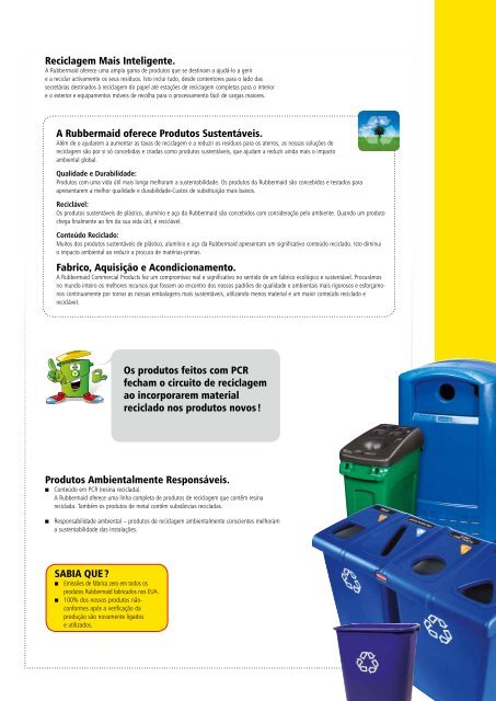 Gestão de Resíduos - Rubbermaid Commercial Products